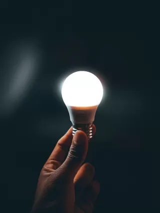 Glühbirne als Symbol für Information